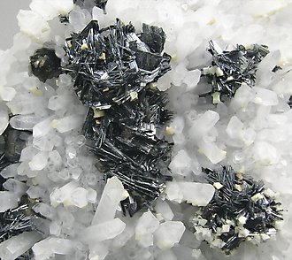 Chalcostibite with Quartz and Dolomite. 
