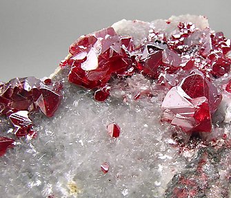 Cinnabar with Calcite. 