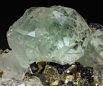 Fluorite with Chalcopyrite and Tetrahedrite. 