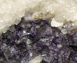 Fluorite with Calcite and Baryte. 