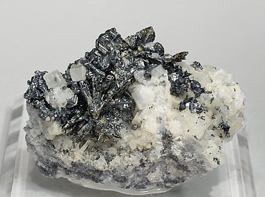 Acanthite with Calcite. 