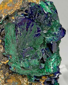 Azurite with Malachite. 