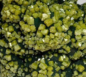 Pyromorphite with Malachite. 