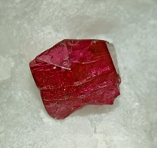 Twinned Spinel with Calcite. 