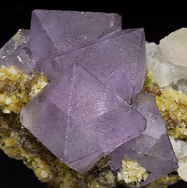 Fluorite with Vesuvianite and Grossular. 