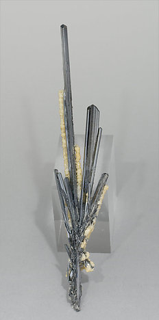 Stibnite with Calcite. Front