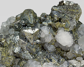 Tetrahedrite with Chalcopyrite and Quartz. 
