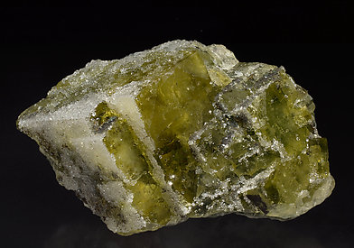 Fluorite with Quartz. Side