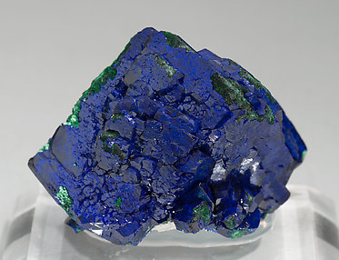Azurite with Malachite. Rear