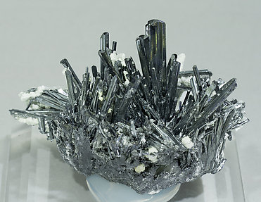 Stibnite with Calcite. Rear