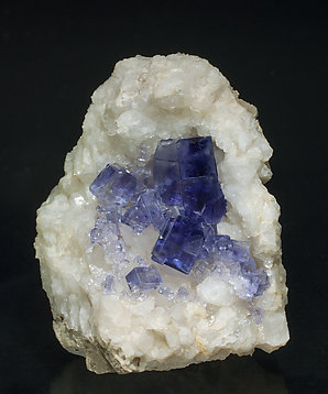 Fluorite on Quartz. Front