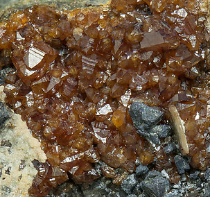 Wurtzite with Jordanite and Baryte. 