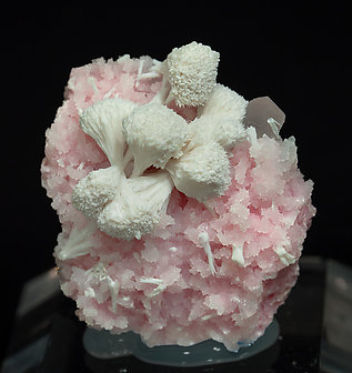 Calcite on Rhodochrosite. 