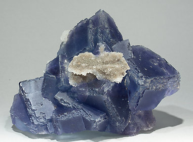 Fluorite with Quartz. Front