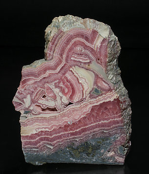 Rhodochrosite with Manganite. Rear