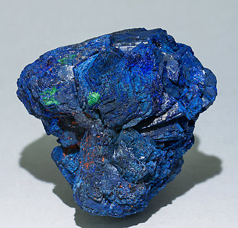 Azurite with Malachite. Rear